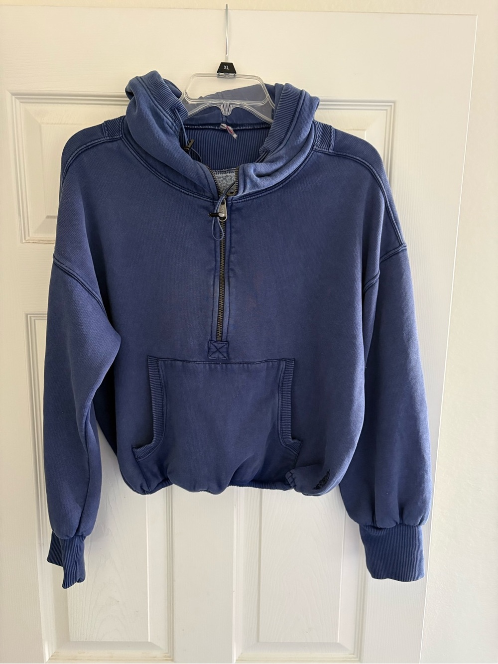 Free People Afternoon Blue SZ XS Cropped Hoodie